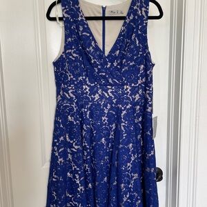 Elegant Blue Lace Dress by Eliza J